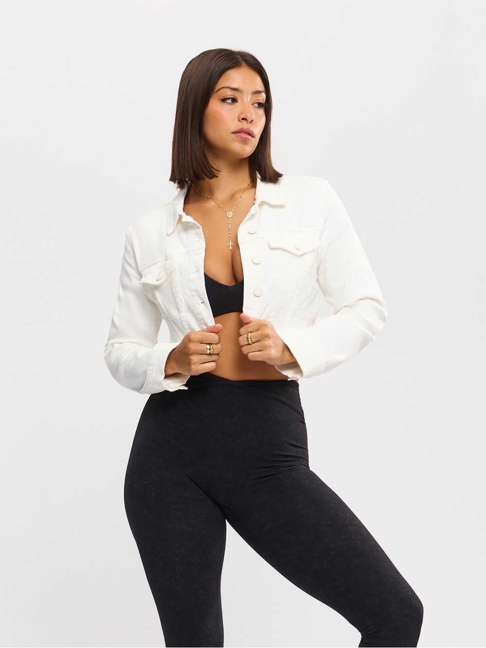 NWT Buffbunny White Desire Denim Jacket